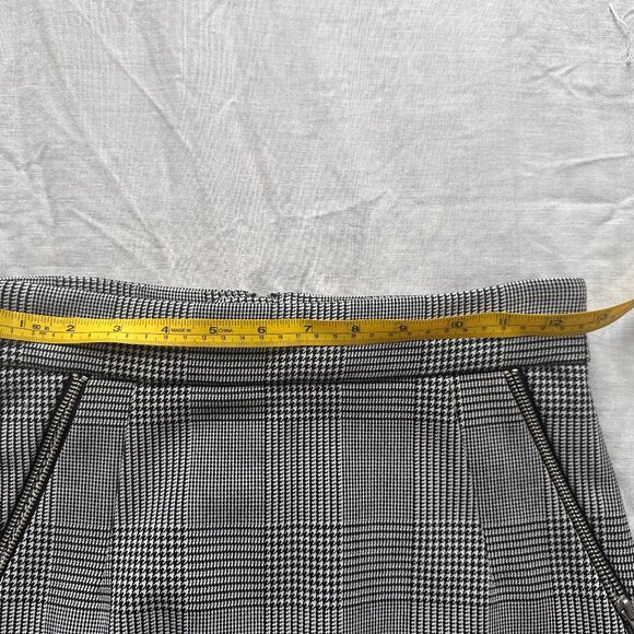 H&M Women’s Pencil Skirt Size 6 Black & White Check Knee Length Stretch - Picture 2 of 4